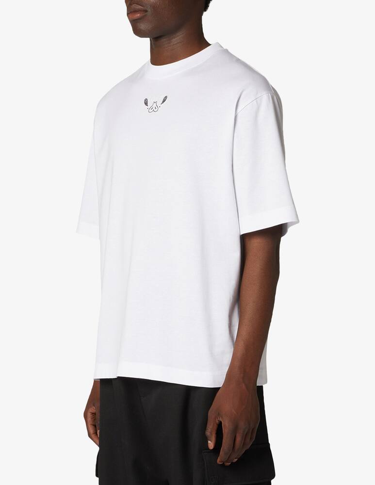 rinascente Off-White Maglietta bandana arr ricamata skate 