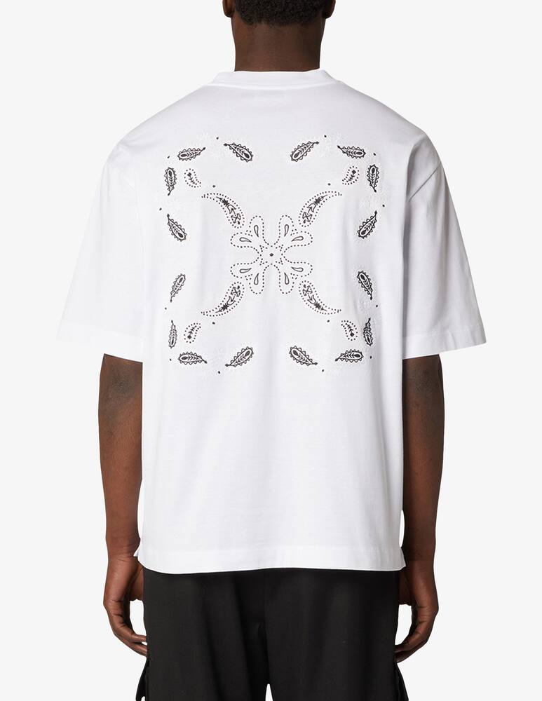 rinascente Off-White Maglietta bandana arr ricamata skate 
