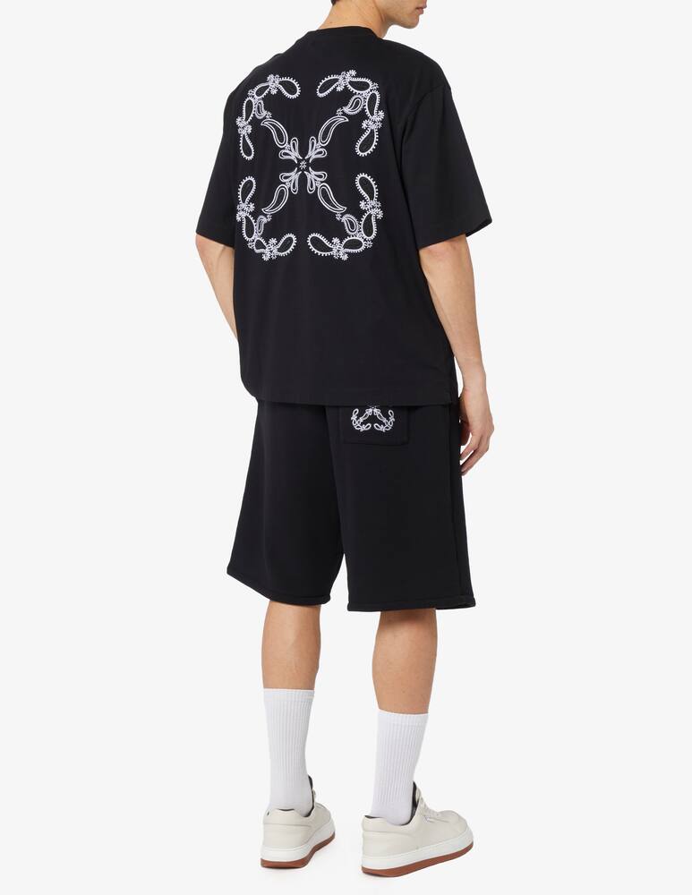rinascente Off-White Maglietta bandana arr ricamata skate 