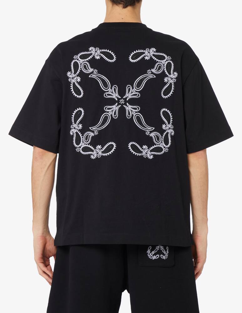 rinascente Off-White Maglietta bandana arr ricamata skate 