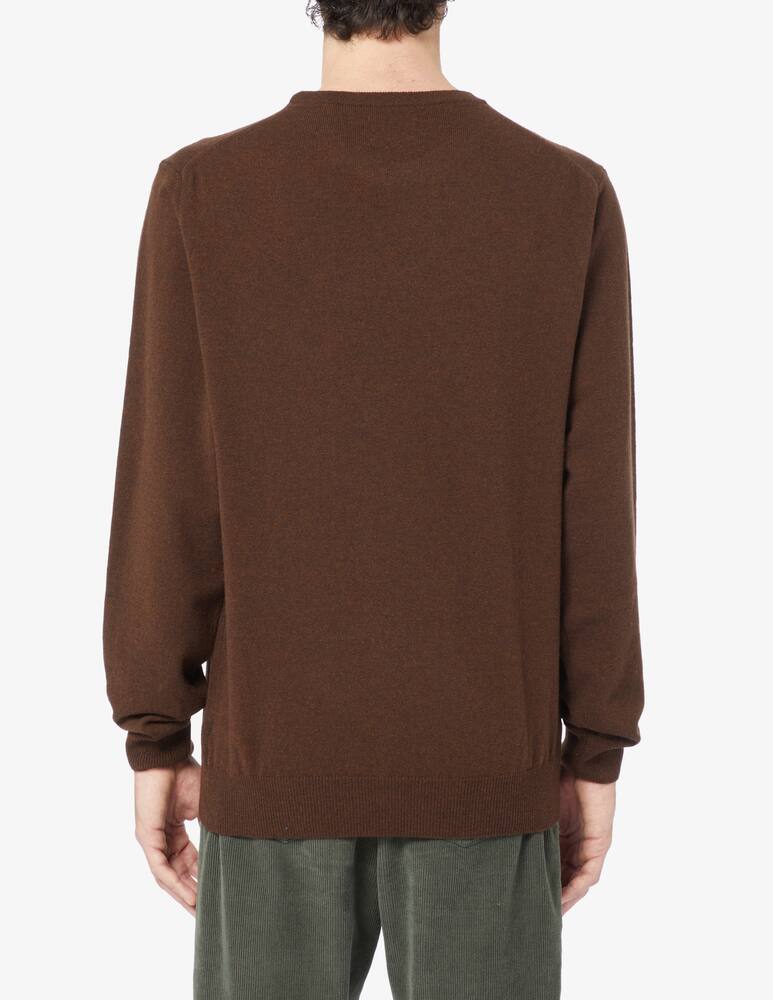 Gant Lambswool roundneck sweater - Brown - picture 3 Gant Lambswool roundneck sweater - Brown - picture 3