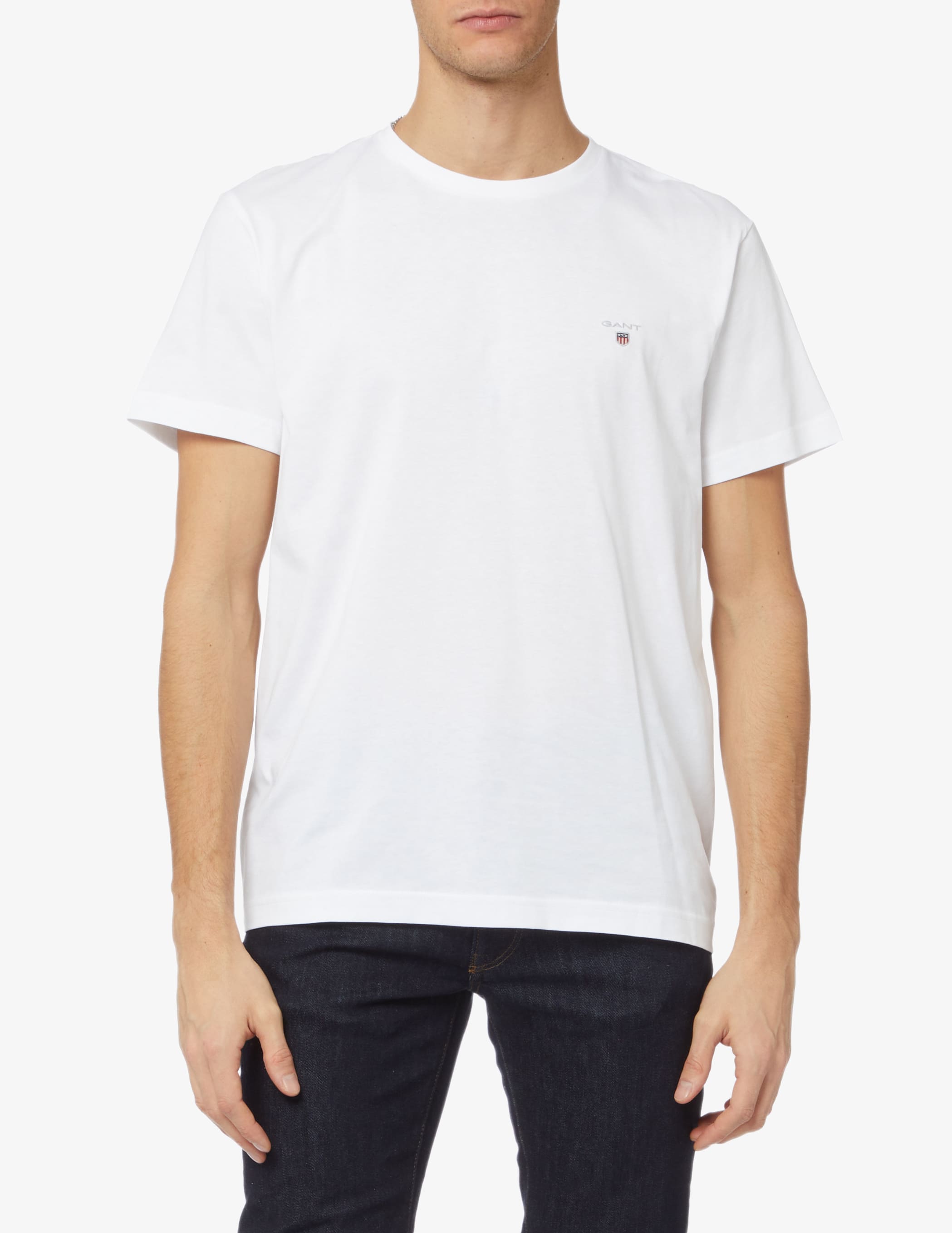 T-Shirt GANT Uomo Nuova Con Etichette - Manica Corta Girocollo In Cotone - Taglia Regular