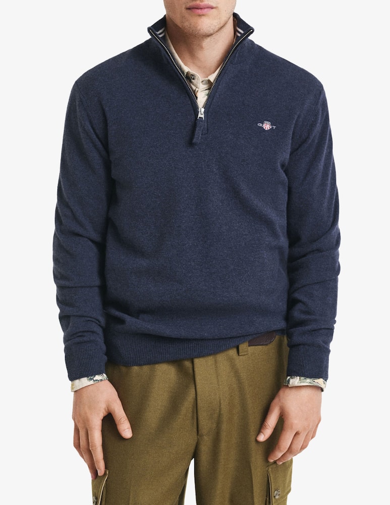 rinascente Gant Maglia in lana di agnello con mezza zip