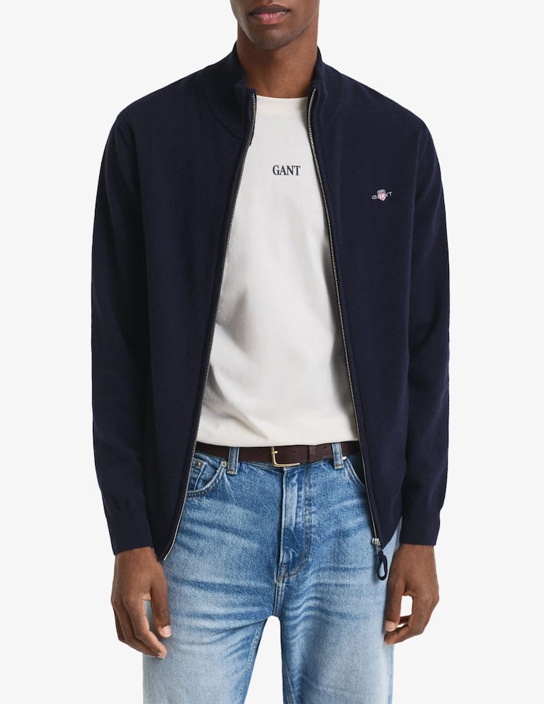 rinascente Gant Lambswool zip cardigan