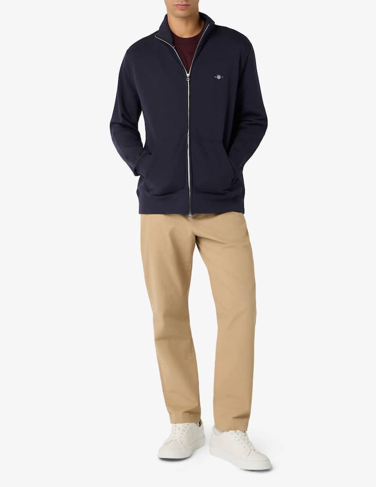 rinascente Gant Felpa regular fit con zip Shield