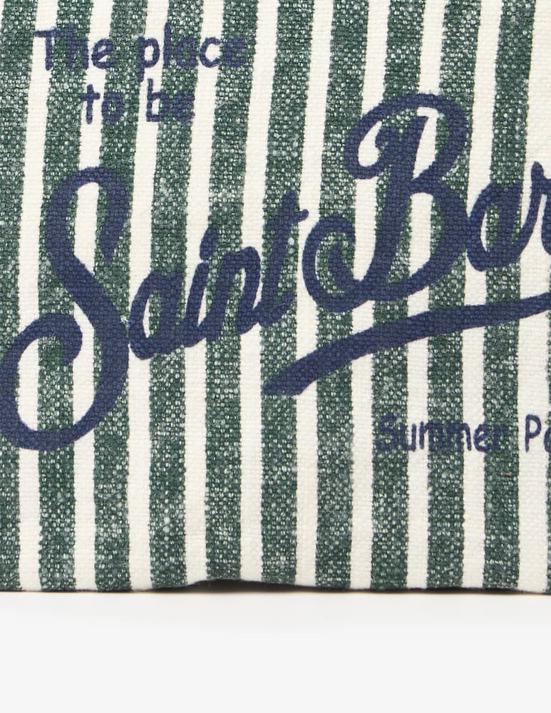 rinascente MC2 Saint Barth Linen striped pochette
