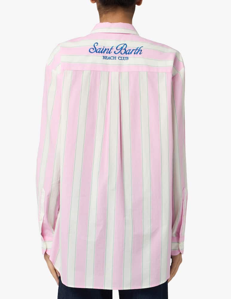 rinascente MC2 Saint Barth Striped shirt Saint Barth embroidery