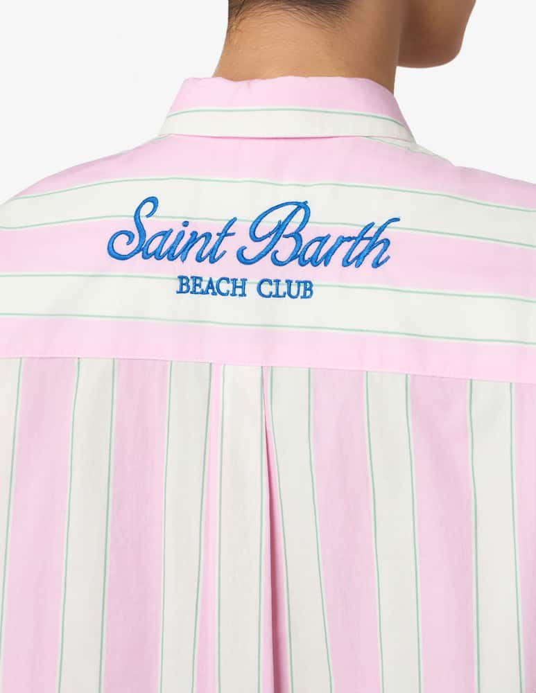 rinascente MC2 Saint Barth Striped shirt Saint Barth embroidery