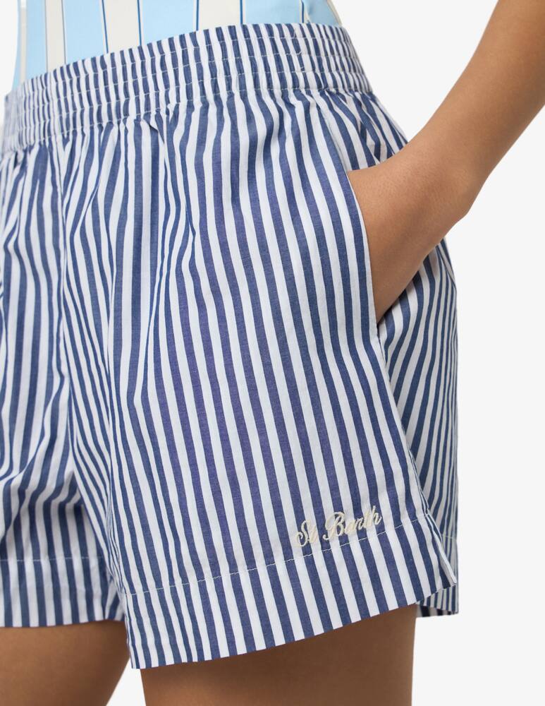 rinascente MC2 Saint Barth Striped pull-on shorts