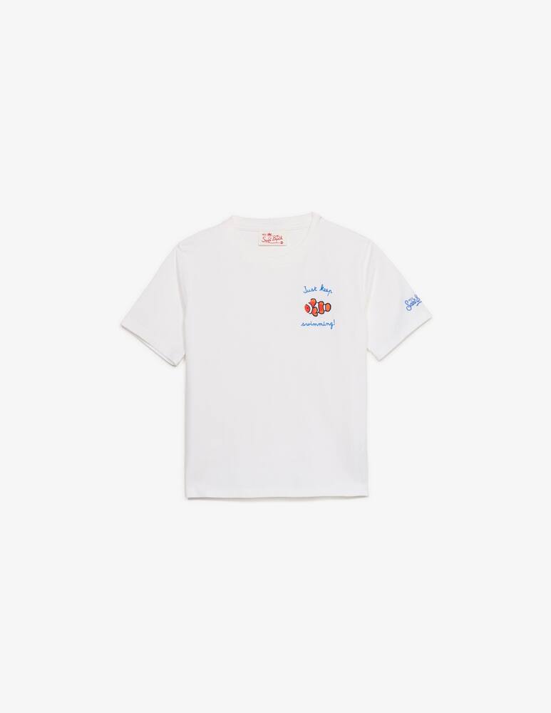 MC2 Saint Barth T-shirt con ricamo Portofino Jr - immagine 1 MC2 Saint Barth T-shirt con ricamo Portofino Jr - immagine 1