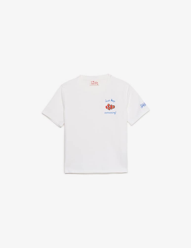 rinascente MC2 Saint Barth Embroidered fish t-shirt