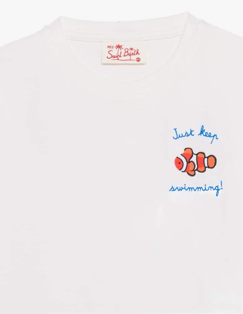 rinascente MC2 Saint Barth Embroidered fish t-shirt
