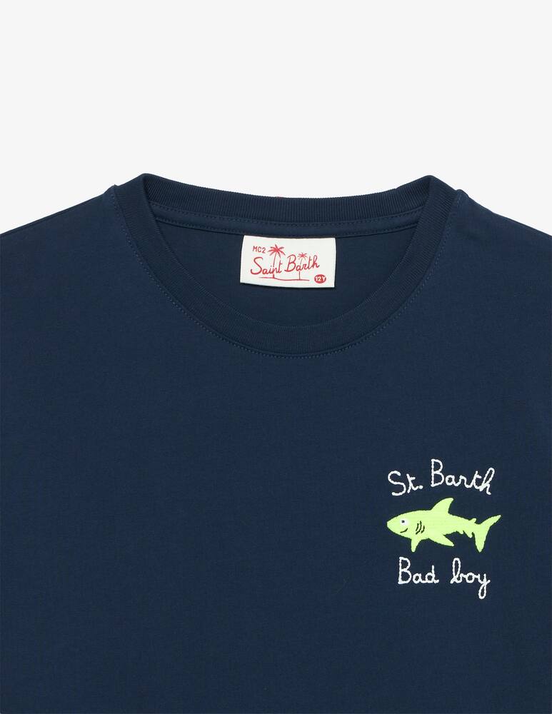 rinascente MC2 Saint Barth T-shirt con ricamo squalo Portofino