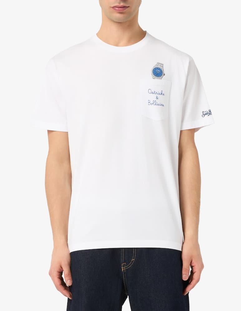 rinascente MC2 Saint Barth T-shirt cotone taschino stampa