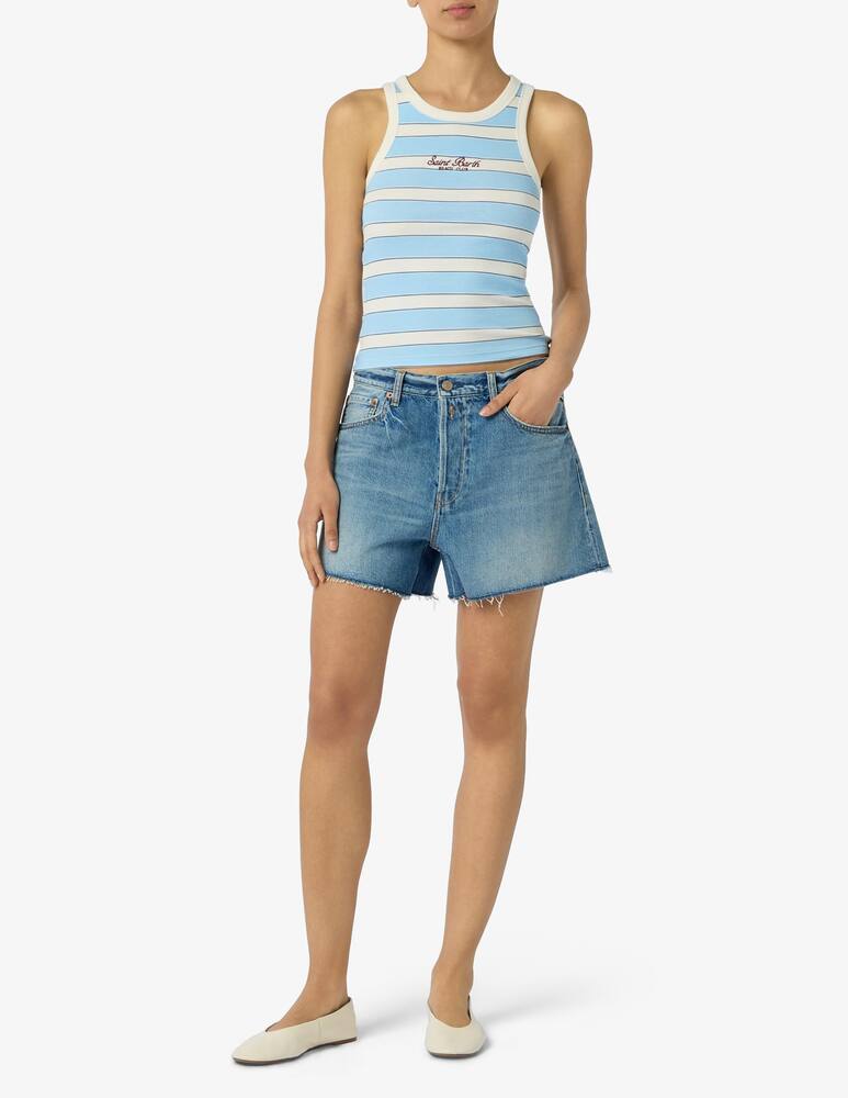 rinascente MC2 Saint Barth Striped rib tank top