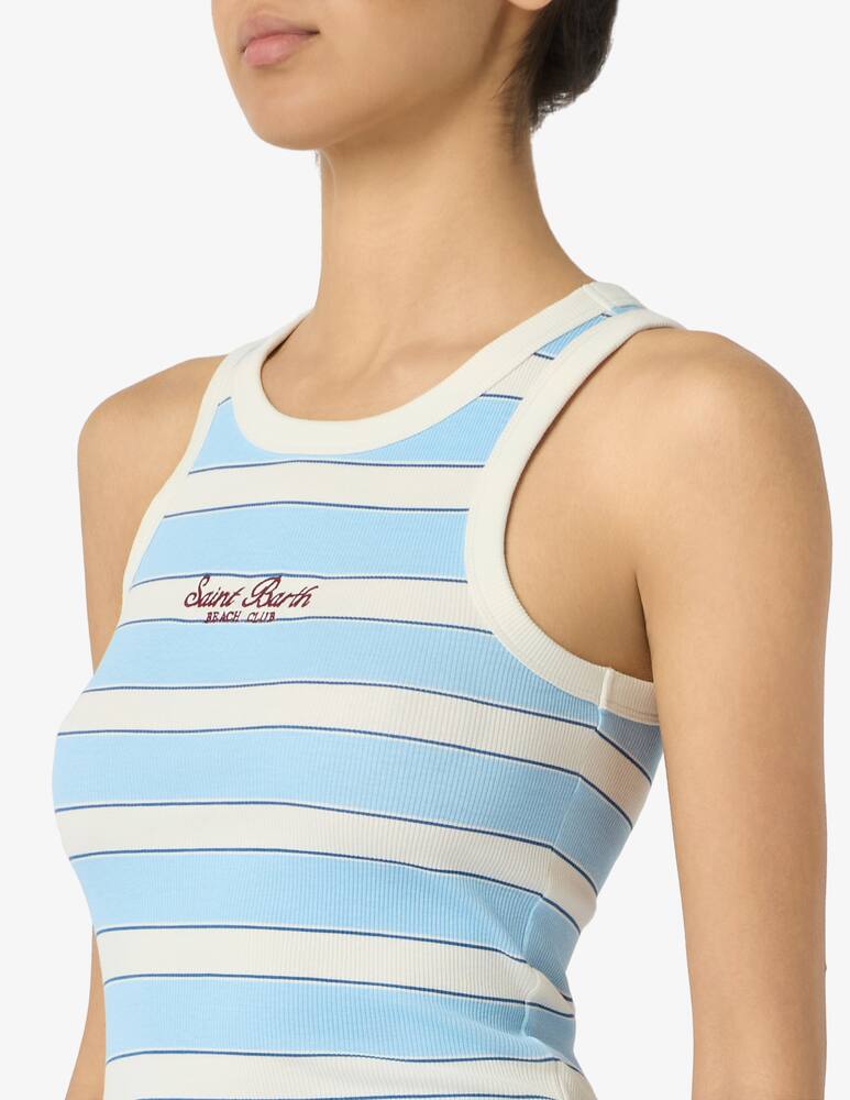 rinascente MC2 Saint Barth Striped rib tank top