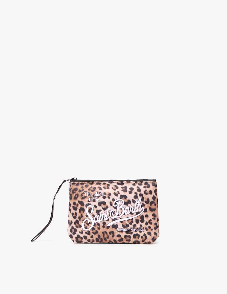 rinascente MC2 Saint Barth Pochette leopardata con logo