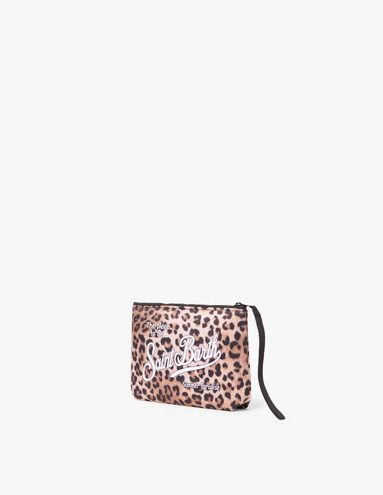 rinascente MC2 Saint Barth Pochette leopardata con logo