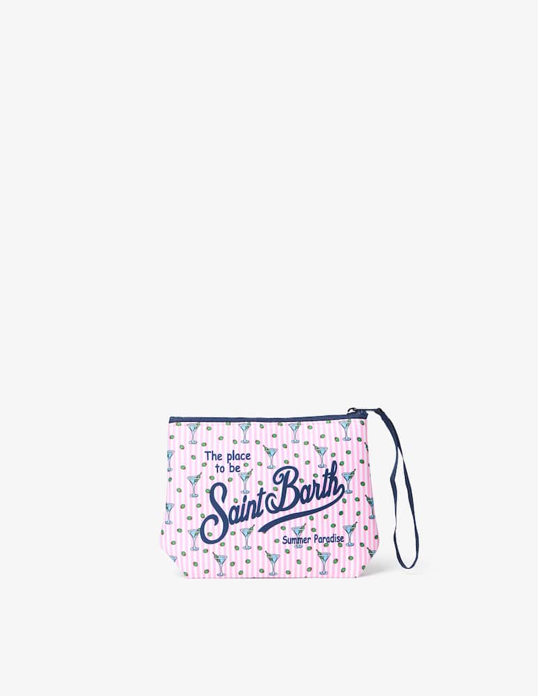 rinascente MC2 Saint Barth Martini print beach pouch