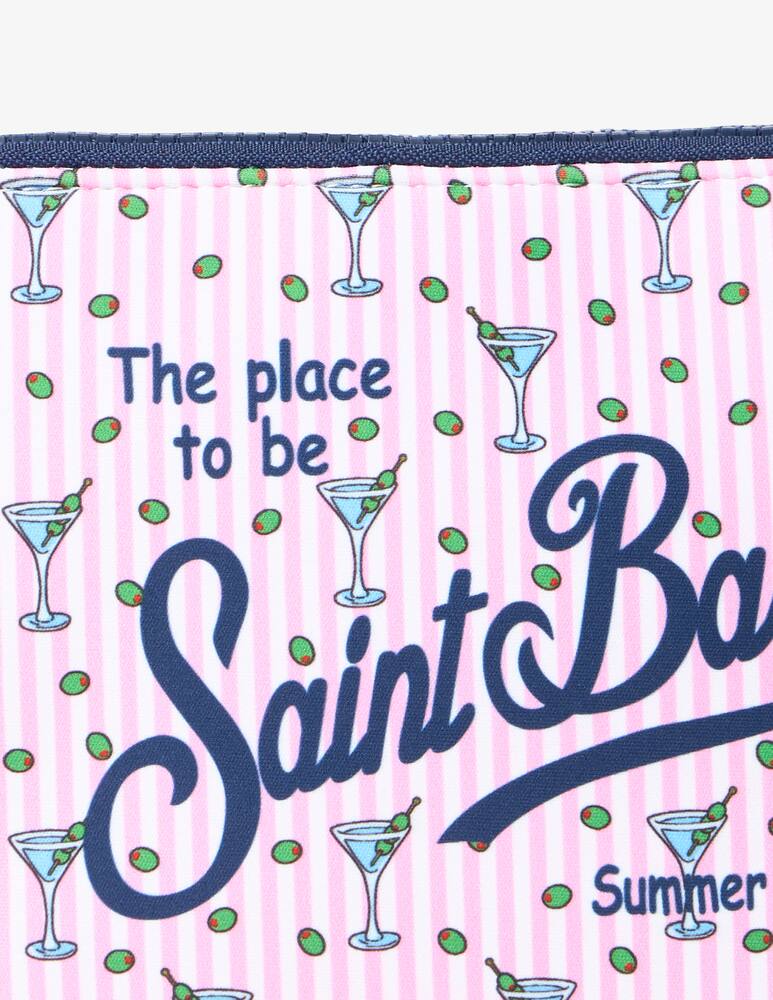 rinascente MC2 Saint Barth Martini print beach pouch