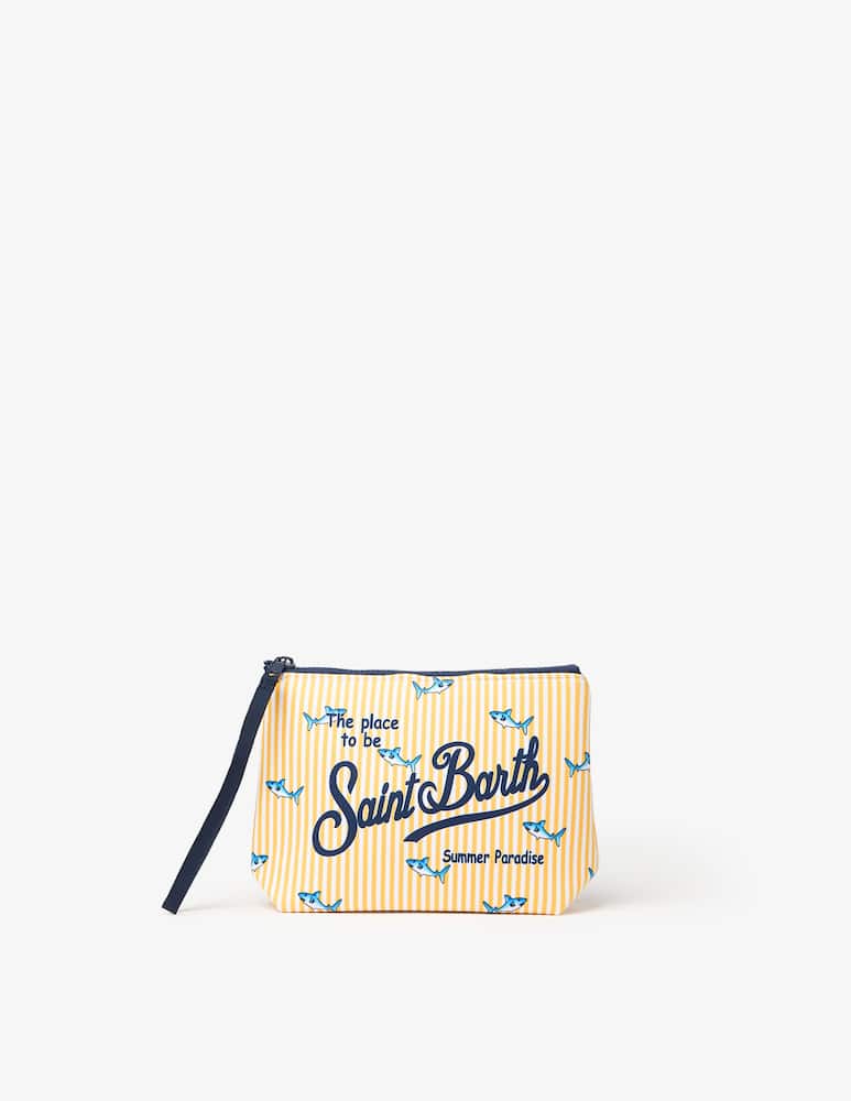 rinascente MC2 Saint Barth Slip pouch with shark print