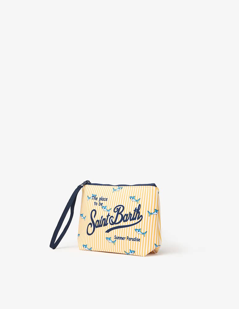 rinascente MC2 Saint Barth Slip pouch with shark print