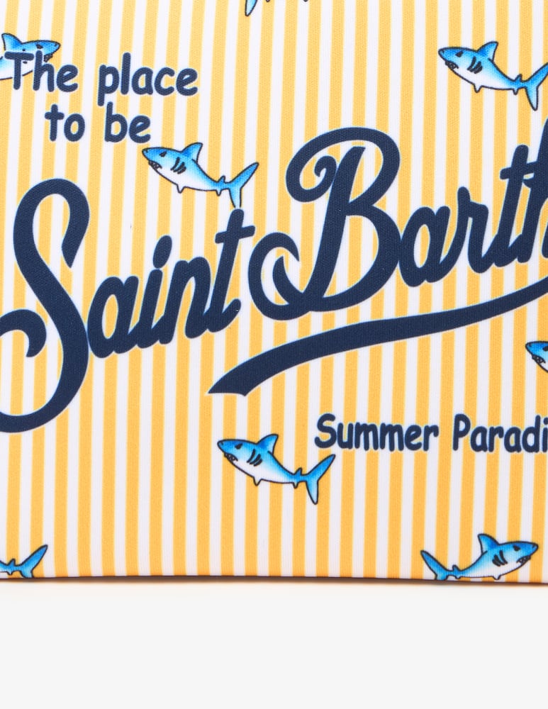 rinascente MC2 Saint Barth Slip pouch with shark print