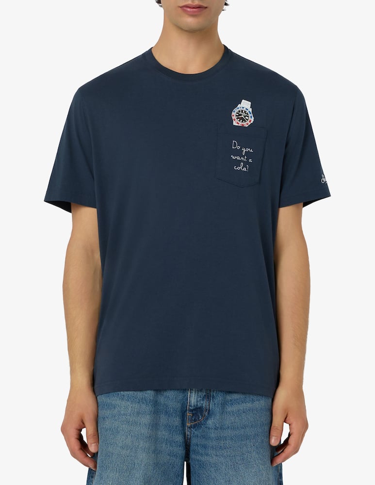 rinascente MC2 Saint Barth T-shirt cotone taschino stampa