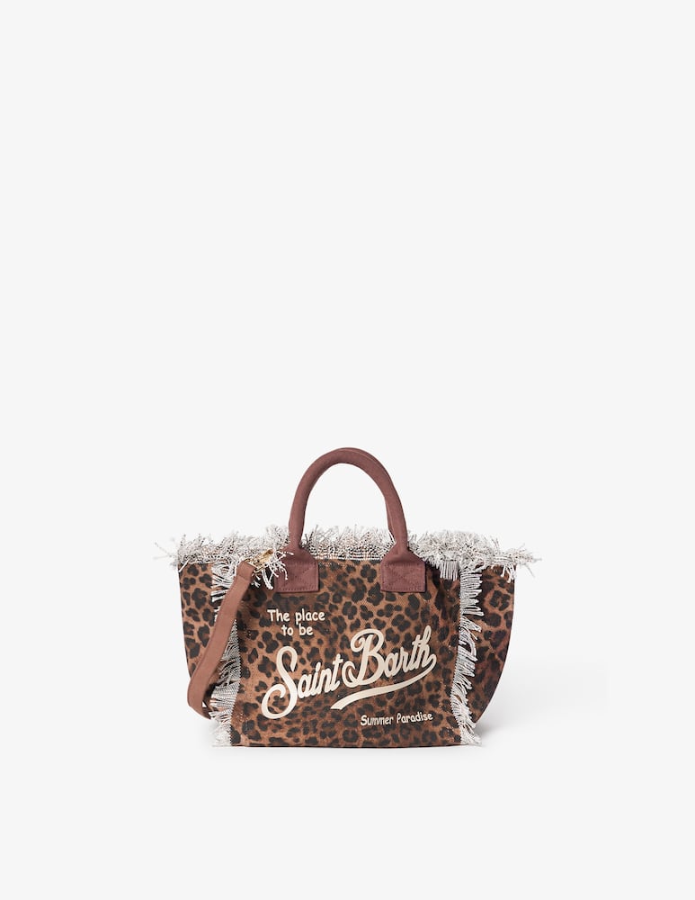 rinascente MC2 Saint Barth Leopard print hand bag with strap