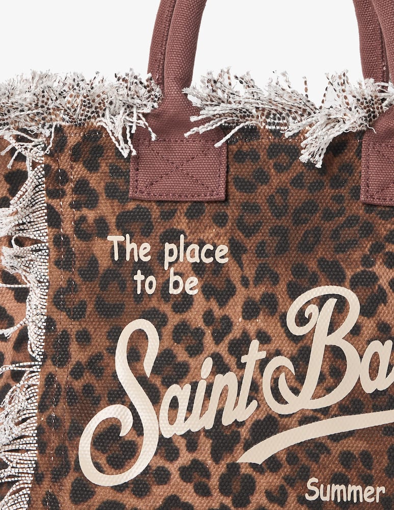 rinascente MC2 Saint Barth Leopard print hand bag with strap