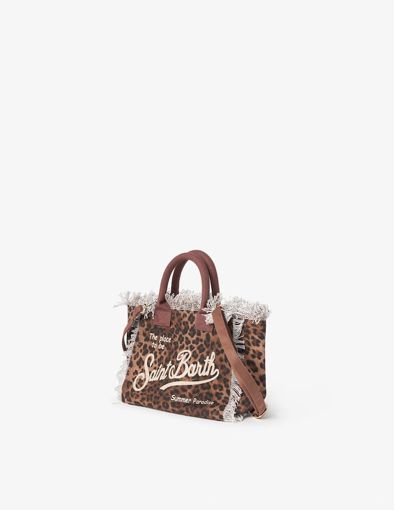 rinascente MC2 Saint Barth Leopard print hand bag with strap