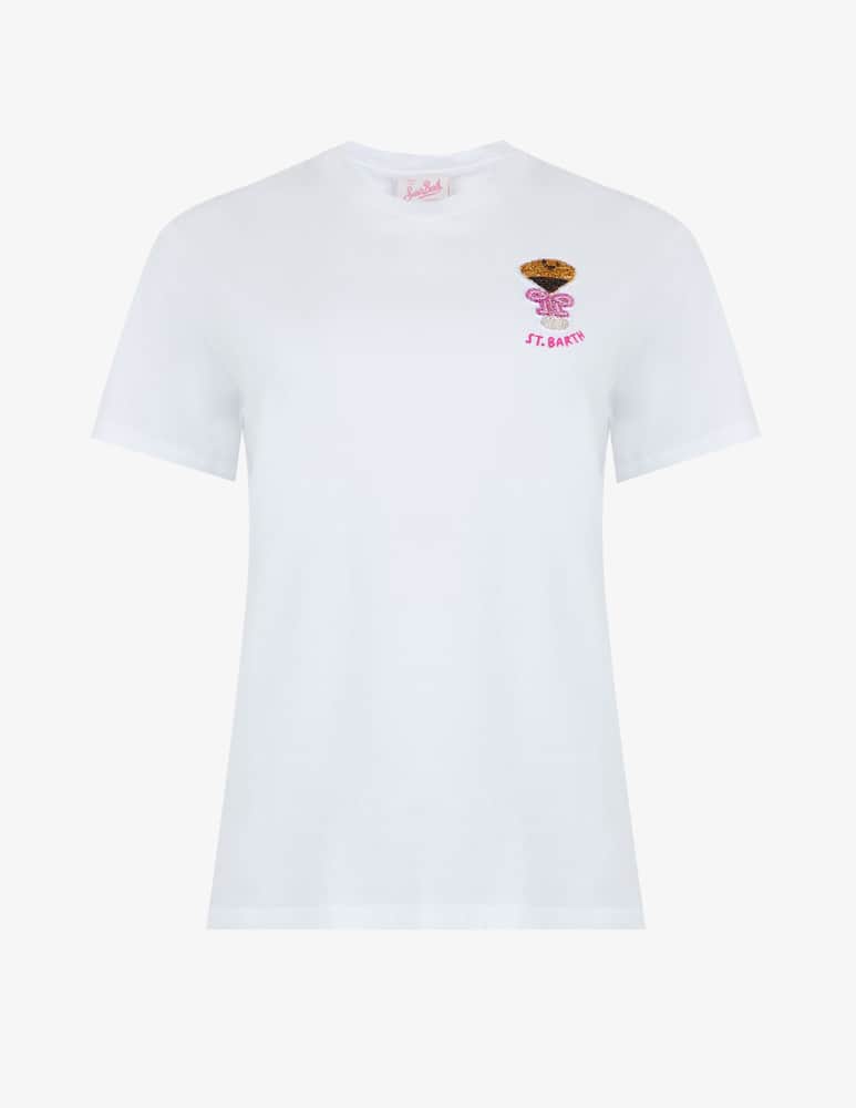 rinascente MC2 Saint Barth T-shirt in cotone con ricamo
