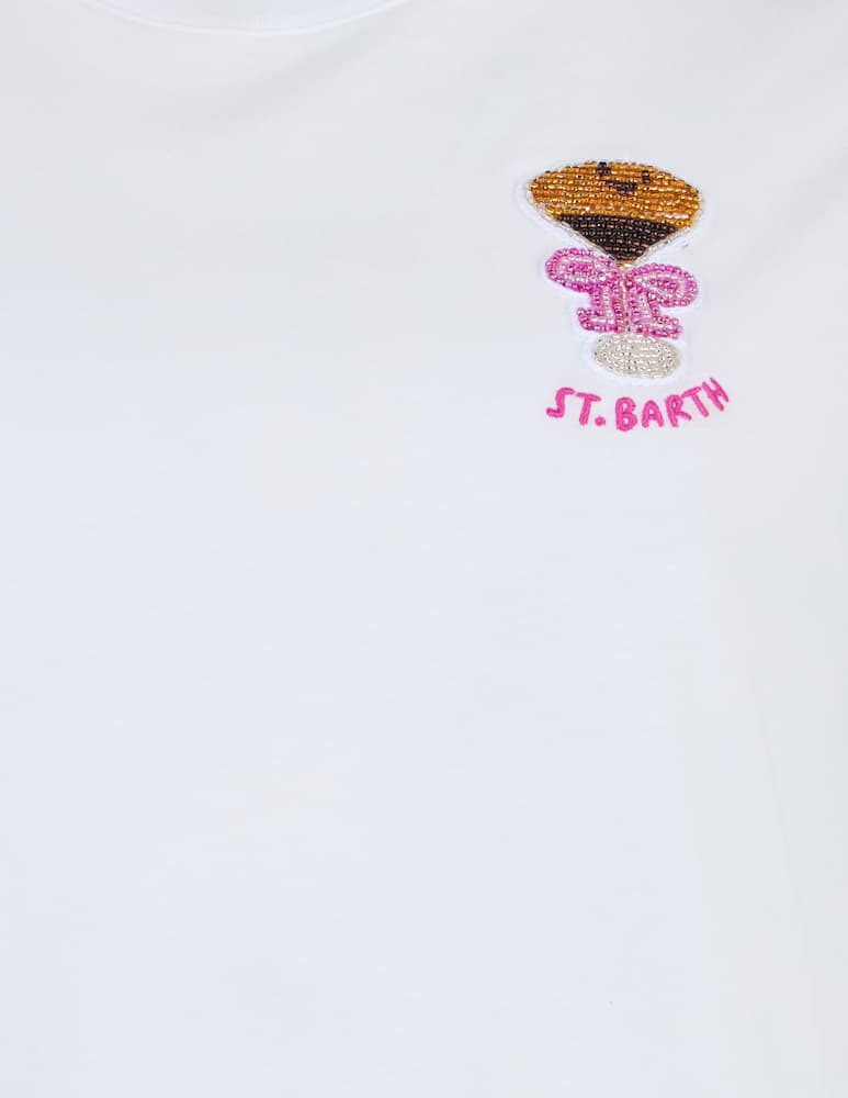 rinascente MC2 Saint Barth T-shirt in cotone con ricamo