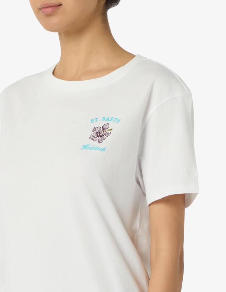 rinascente MC2 Saint Barth Floral logo cotton t-shirt
