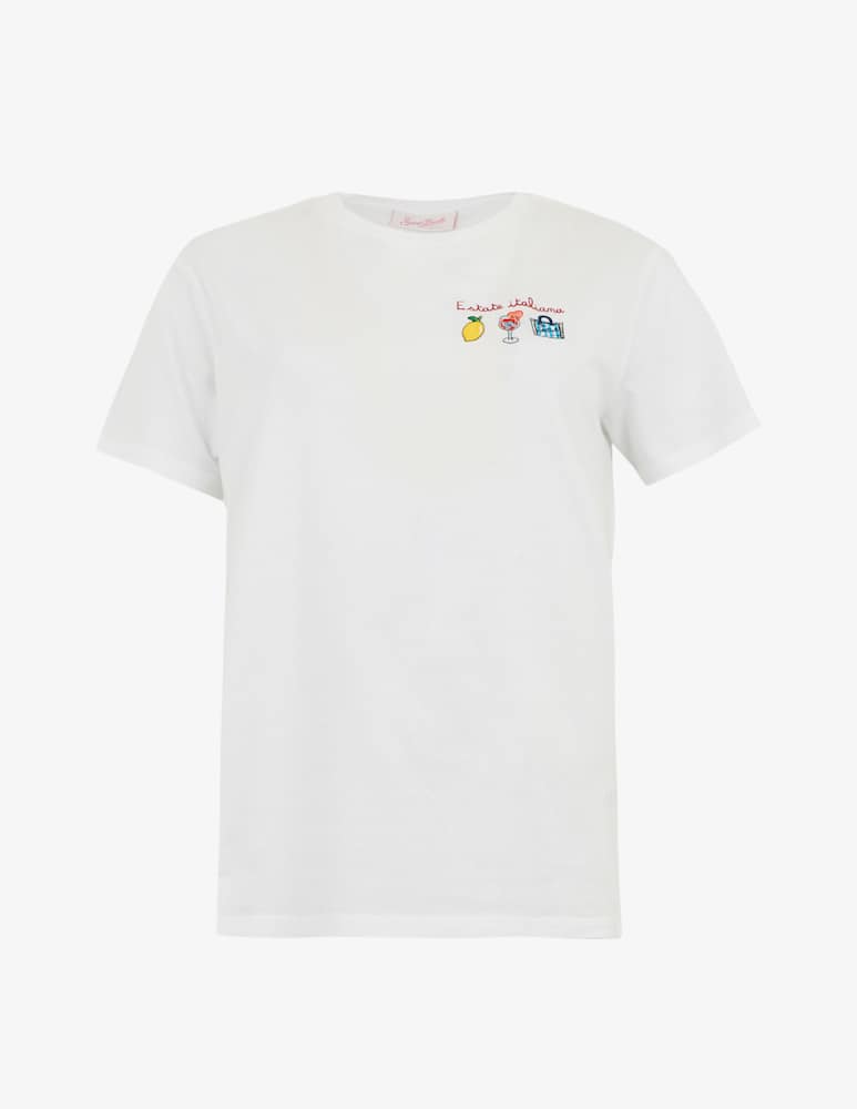 rinascente MC2 Saint Barth Cotton embroidered t-shirt