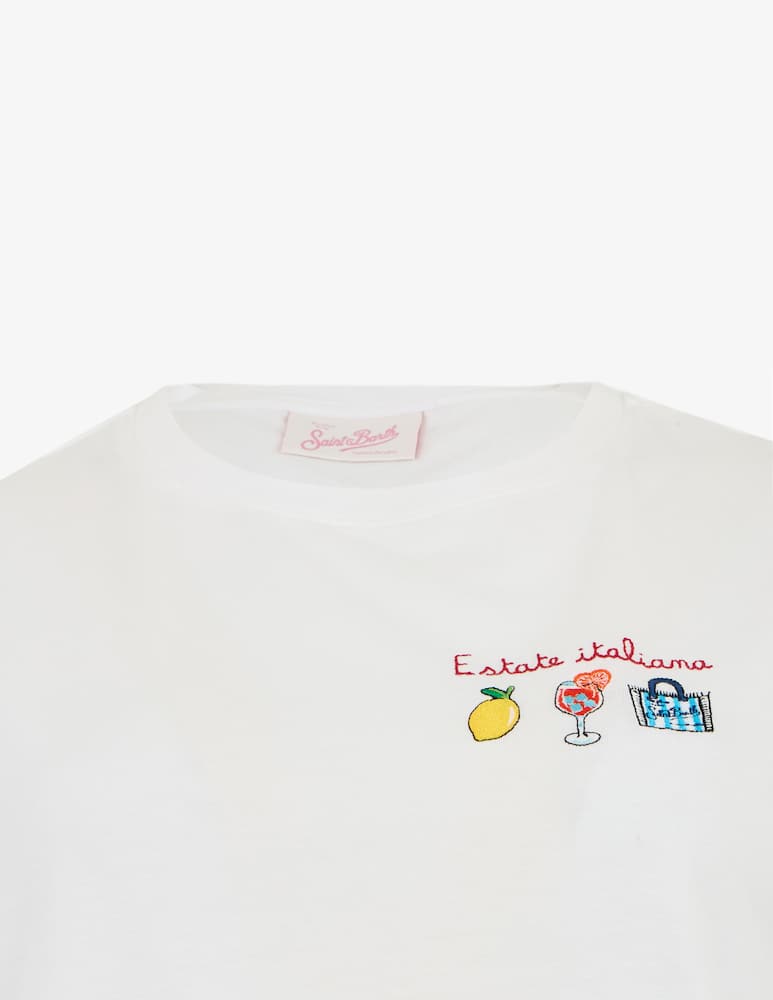 rinascente MC2 Saint Barth Cotton embroidered t-shirt