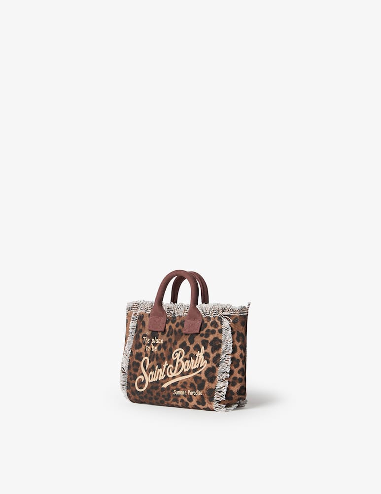 rinascente MC2 Saint Barth Leopard print small bag with strap
