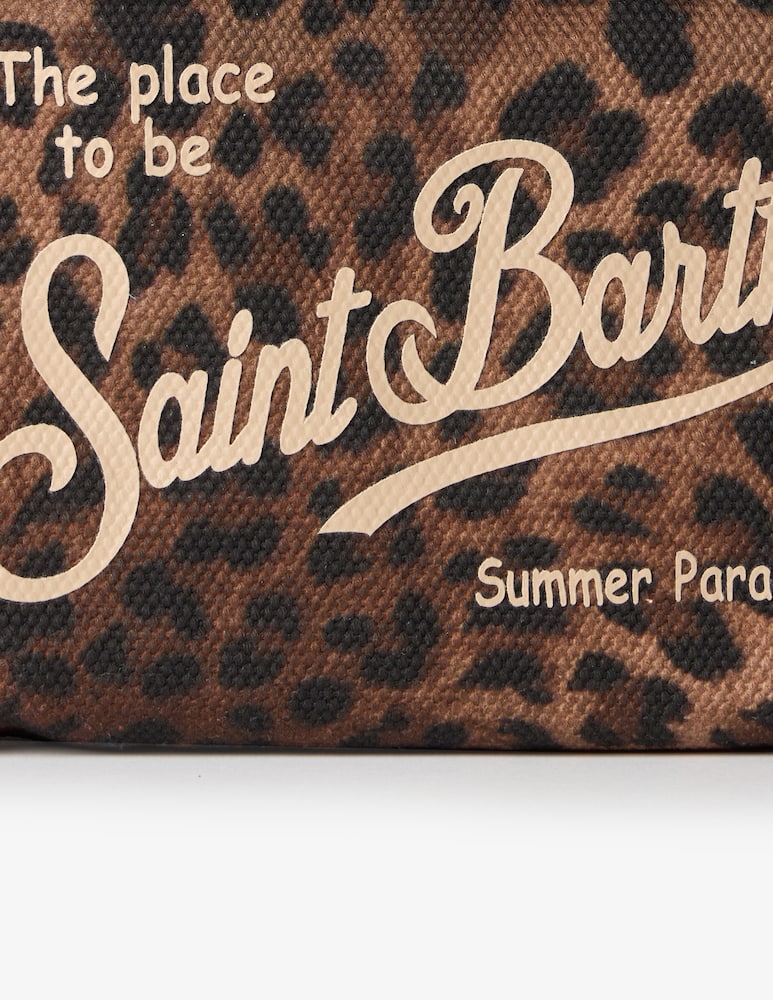rinascente MC2 Saint Barth Leopard print small bag with strap