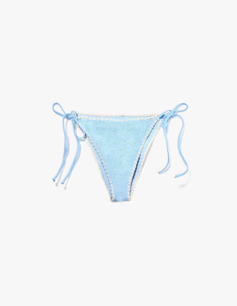 rinascente MC2 Saint Barth Embroidered crinkle bikini bottoms