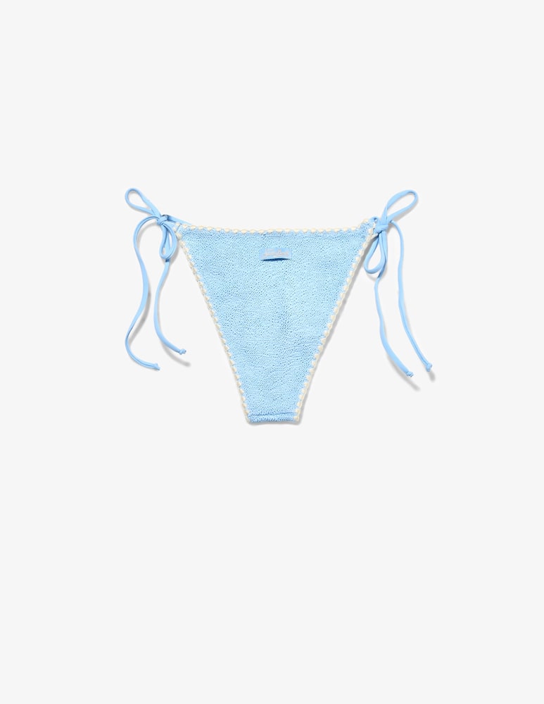 rinascente MC2 Saint Barth Embroidered crinkle bikini bottoms