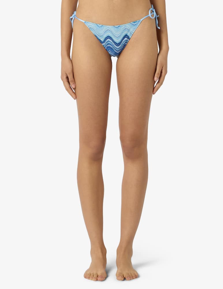 rinascente MC2 Saint Barth Chevron tie-side bikini bottom