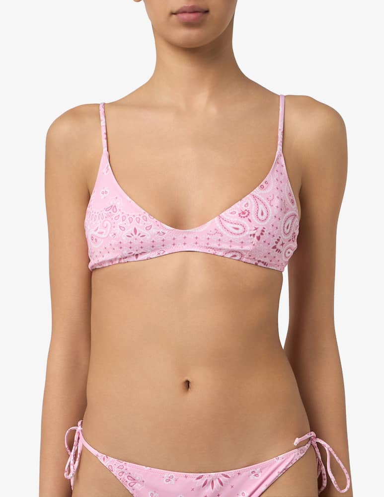 rinascente MC2 Saint Barth Paisley scoop bikini top