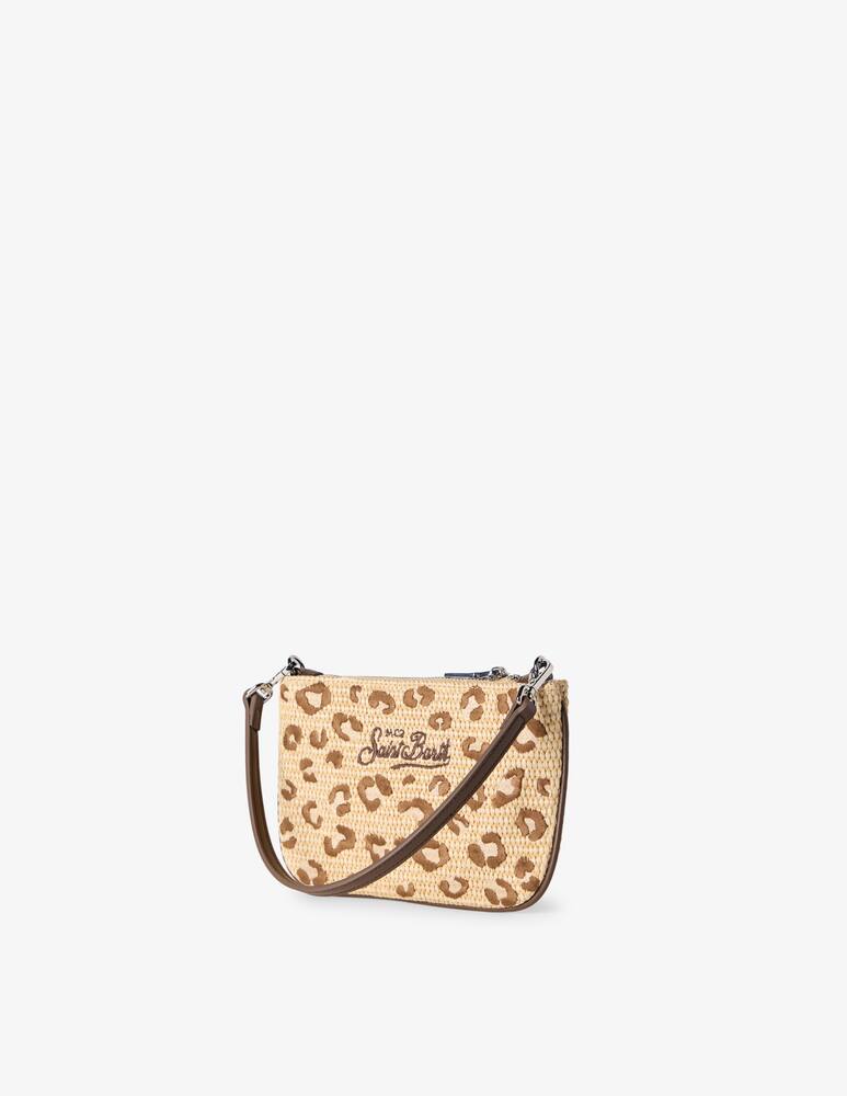 rinascente MC2 Saint Barth Pochette di paglia leopardata