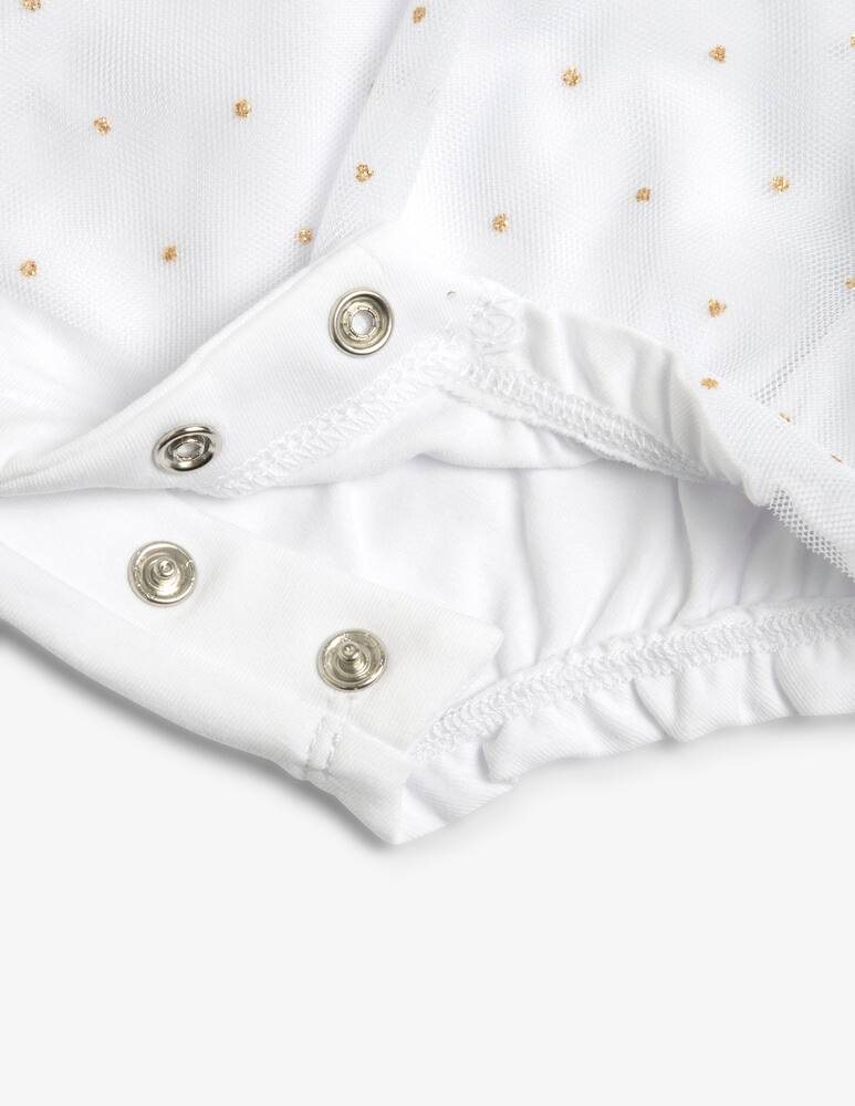 rinascente Chicco Collared polka dot playsuit