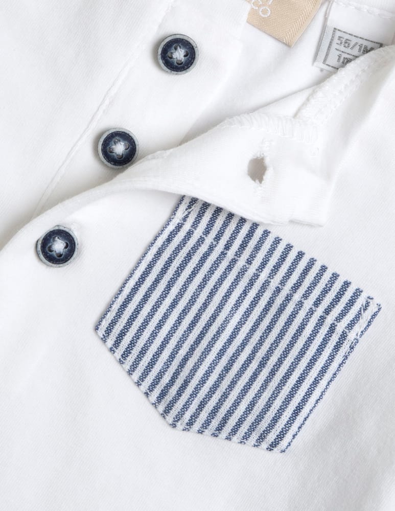 rinascente Chicco T-shirt con taschino a righe