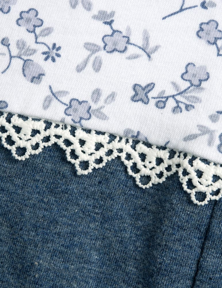 rinascente Chicco Floral lace playsuit