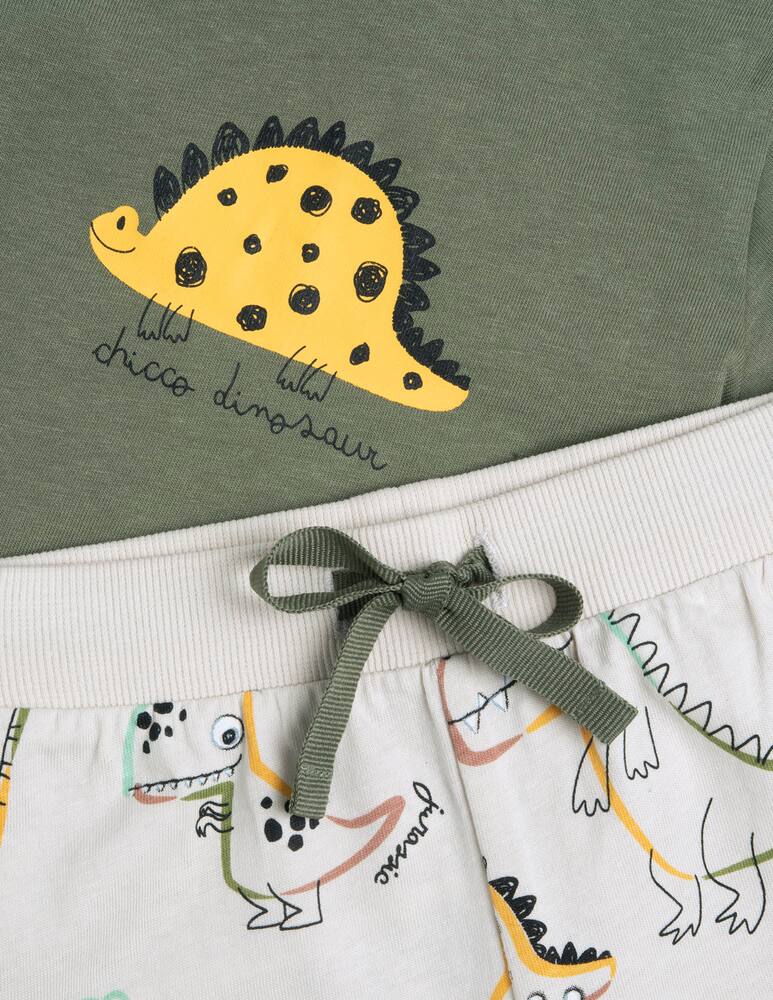 rinascente Chicco Dino t-shirt and shorts set