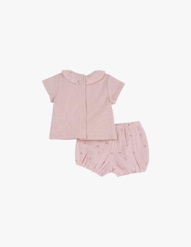 rinascente Chicco Ruffle collar t-shirt set