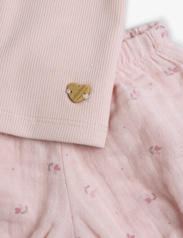 rinascente Chicco Ruffle collar t-shirt set