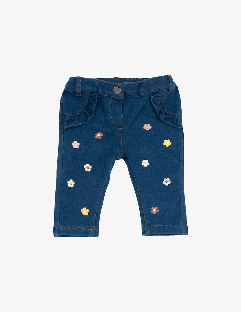 Chicco Jeans lunghi con fiori - immagine 1 Chicco Jeans lunghi con fiori - immagine 1